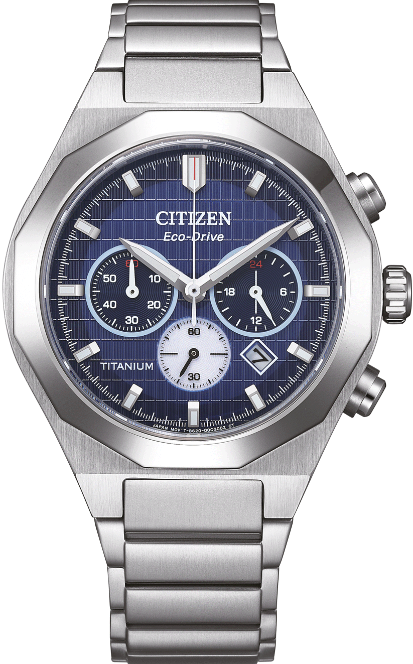 萬年鐘錶 - Citizen 星辰錶 Zenshin 限量超級鈦金屬三眼計時光動能男錶 CA4691-59L 錶徑41MM