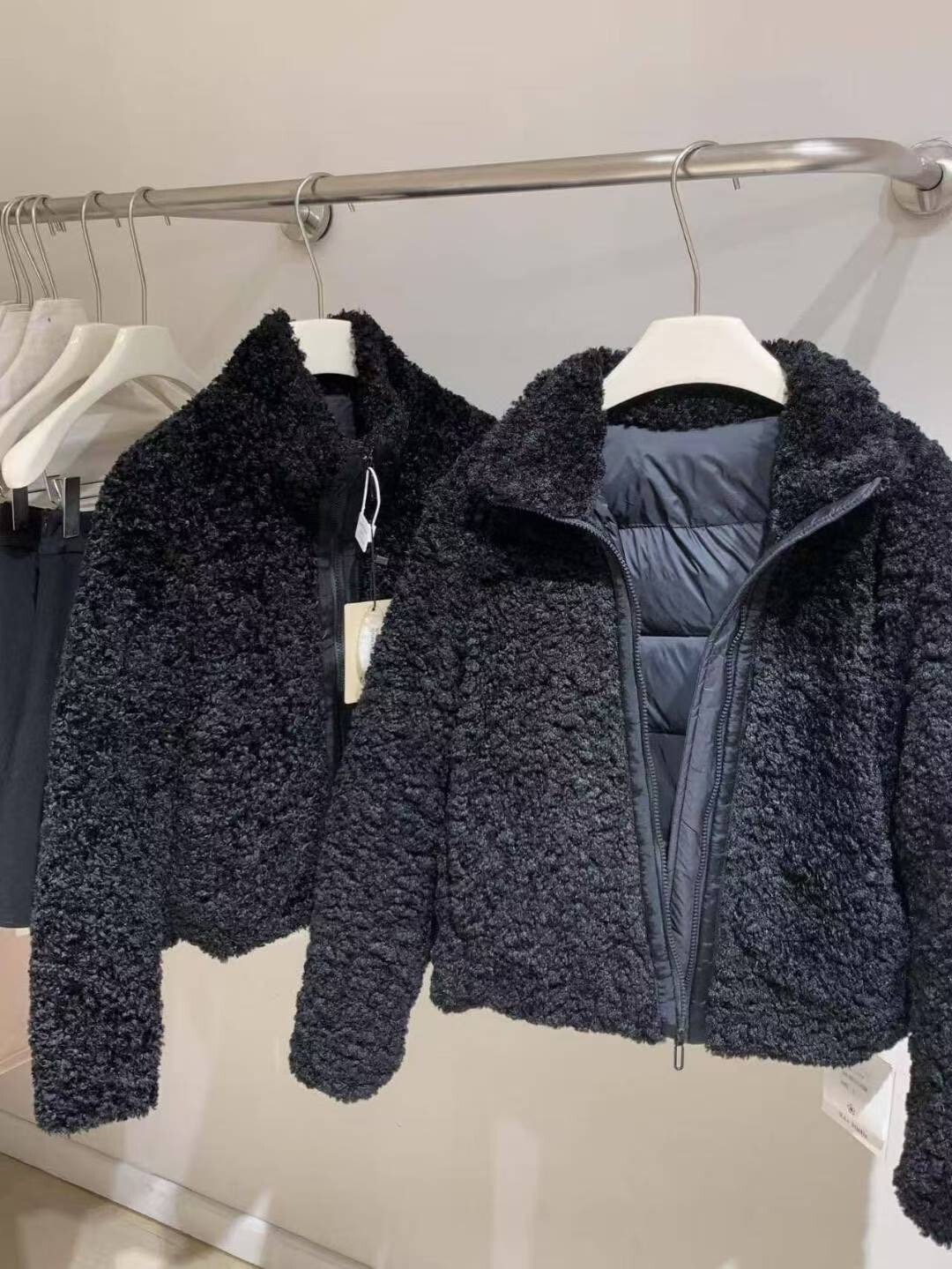 經典黑泰迪熊QQ毛內鋪棉溫暖外套