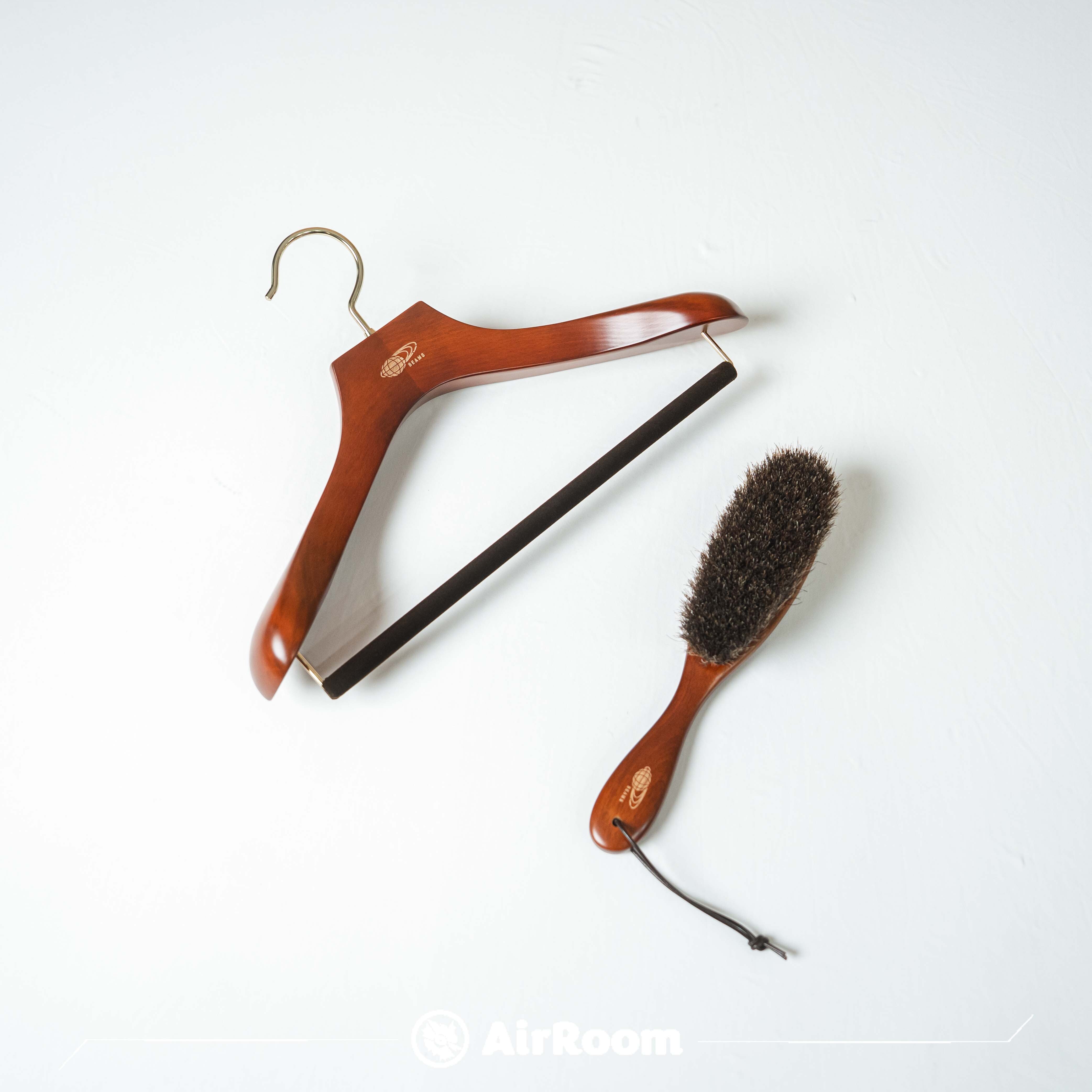 2025AW BEAMS Novelty NAKATA HANGER 定制 木製 衣架 刷子 一組 現貨