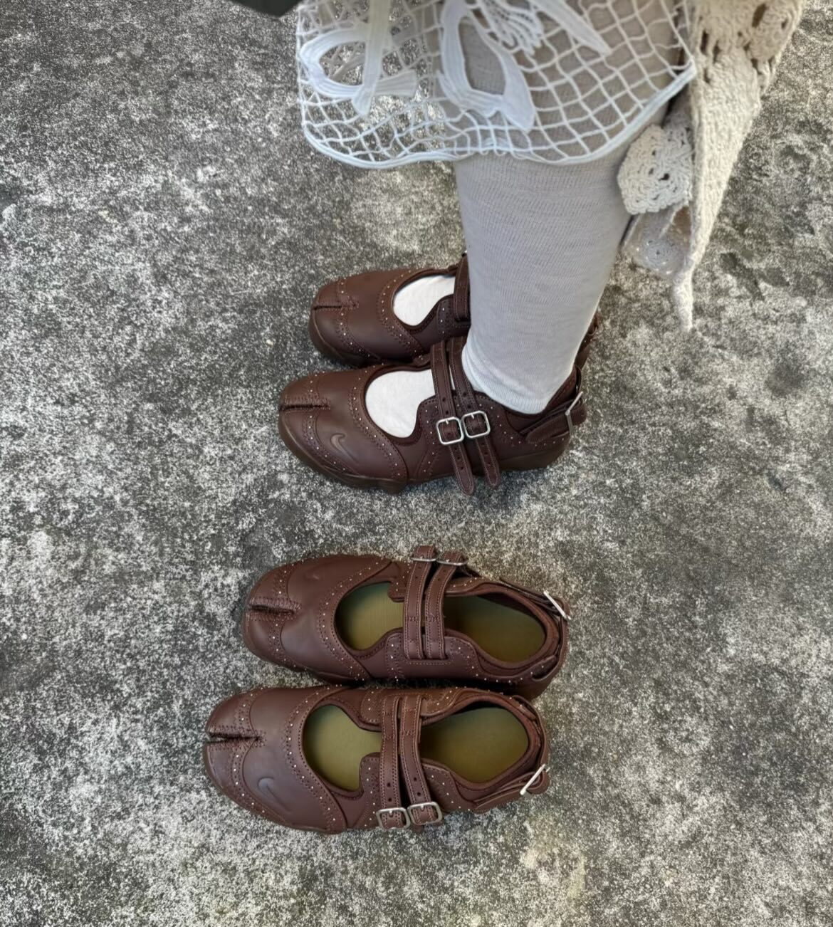 Nike Air Rift 歐洲新款 淺英倫棕 咖啡棕 瑪莉珍 忍者鞋 分趾鞋 IM7396-281