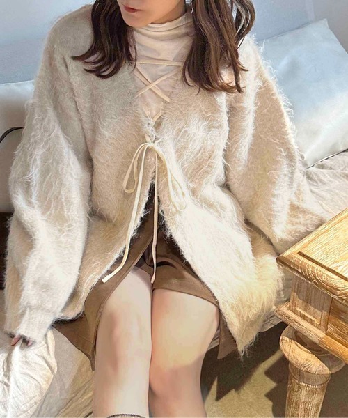 本週限時接單!! 日本🇯🇵連線 Apres Jour Clair 芭蕾風 綁帶針織外套 開襟外套 毛絨 蓬鬆感 寬鬆 6色(任買兩件711免運)/預購