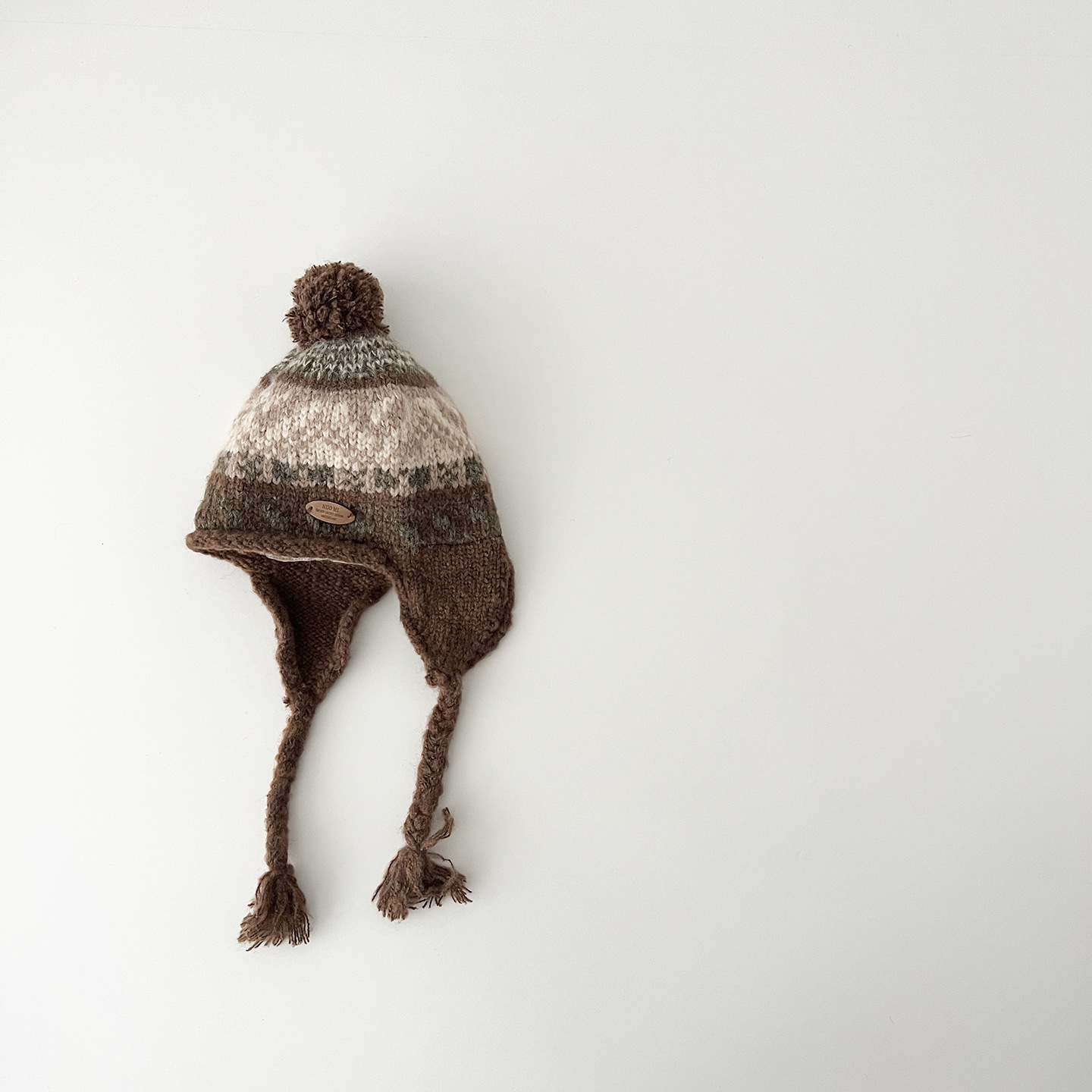 25冬 撞色針織圖騰帽 (五色)