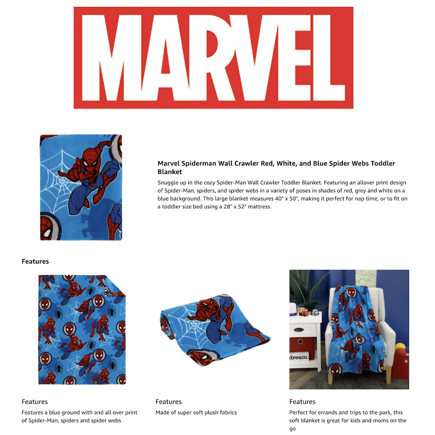 美國 SpiderMan 超柔軟毛絨毯