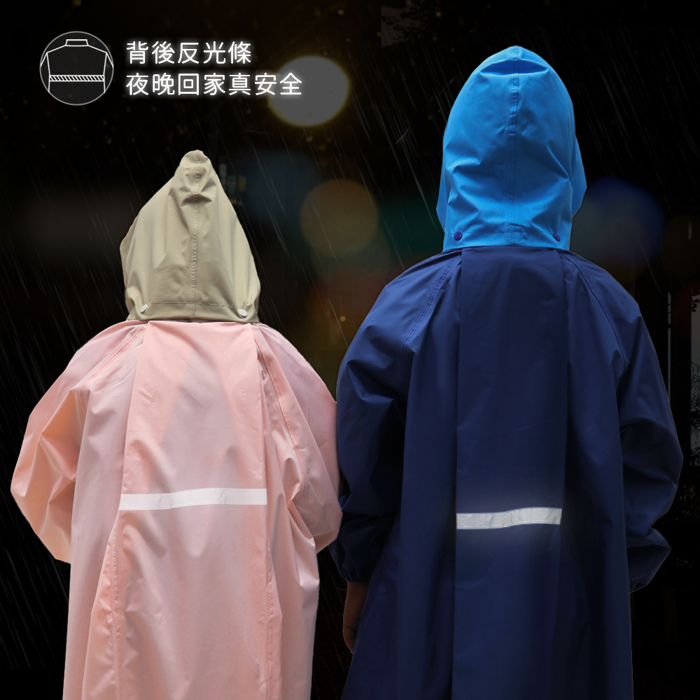 展示夜晚背部反光條增加夜間安全