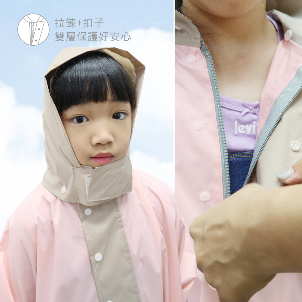 拉鍊+扣子雙層保護更安心