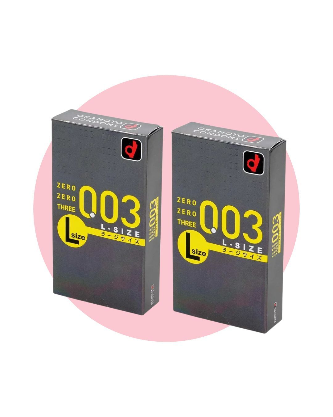 Okamoto Zero Zero Three 0.03 L-size (Japan Edition) 58mm 10's Pack Latex Condom x 2 Boxes