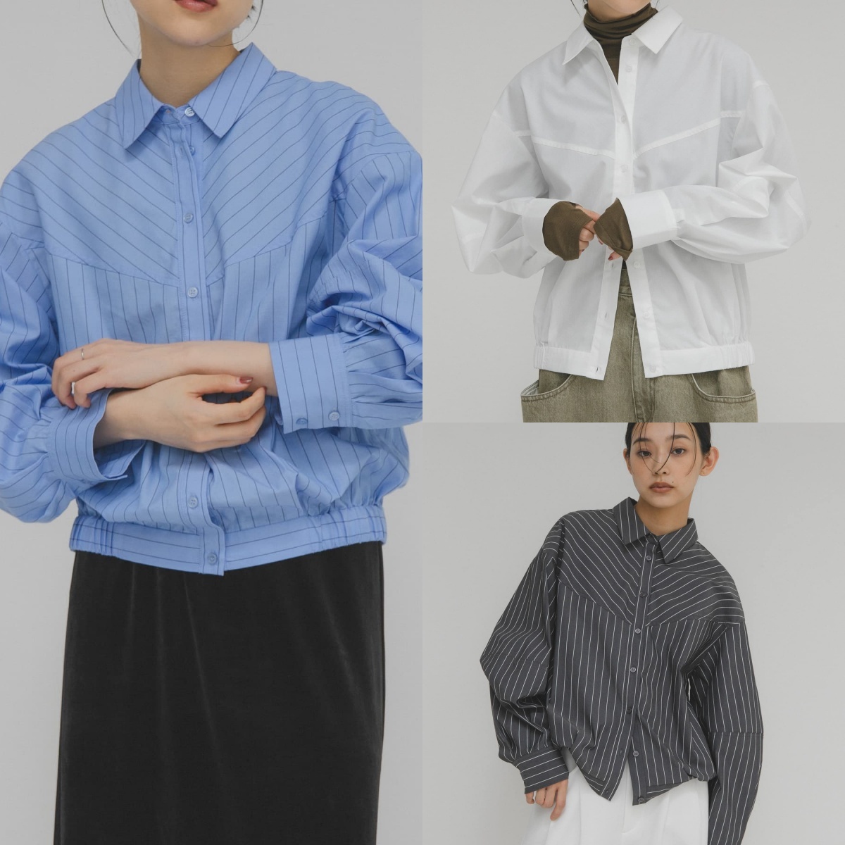 先行特價預購┃日本 KBF 寬鬆 燈籠袖 繭形 長袖 襯衫