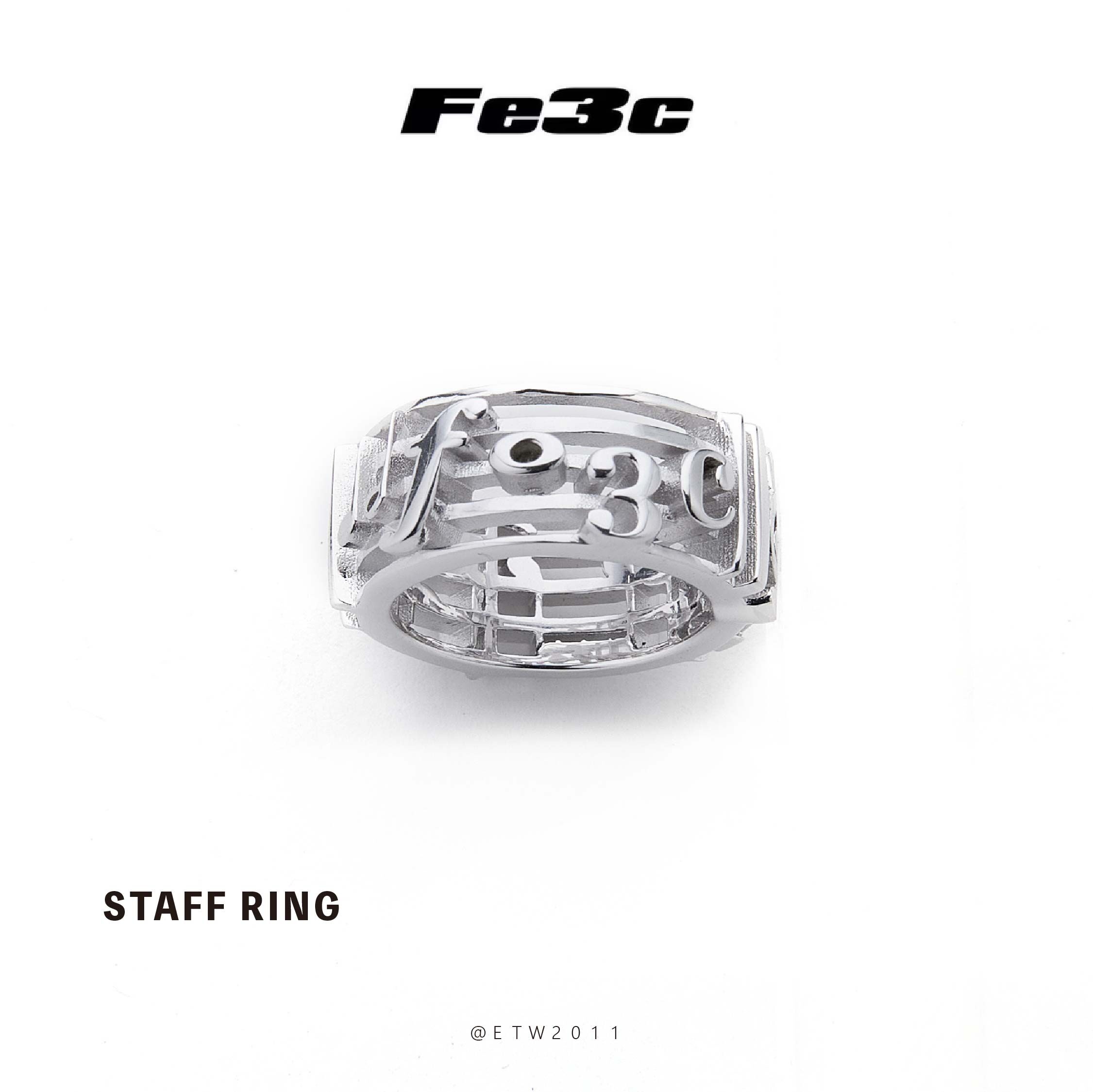 ☆ETW☆【EASY TO WEAR】Fe3c STAFF RING 五線譜戒指 音符 音樂