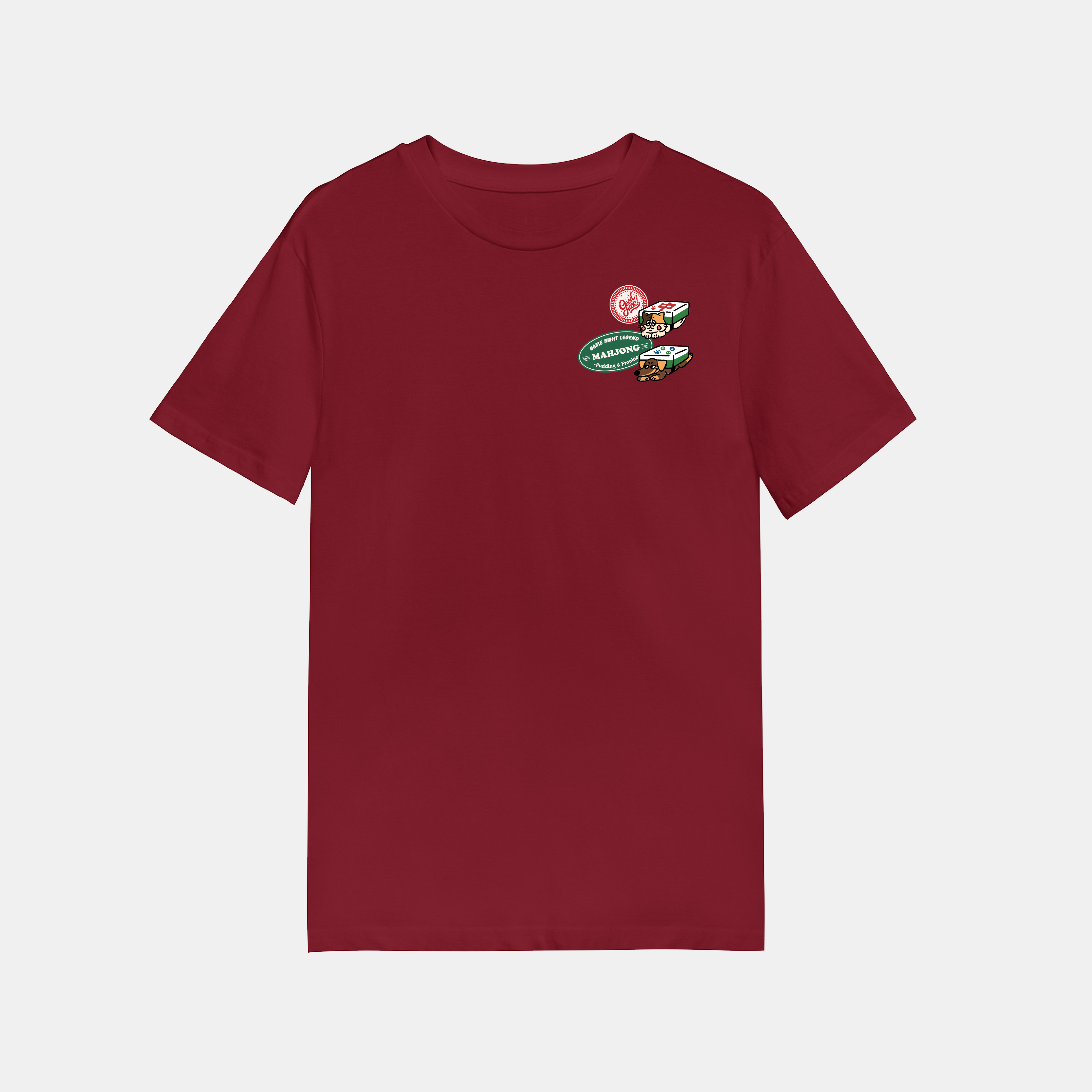 買2送1 | 喵汪雙全 牌運自摸 短袖T恤