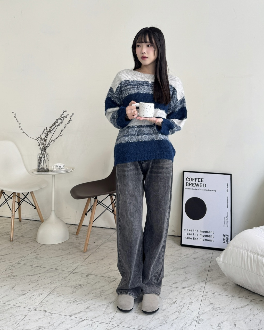 撞色針織毛衣-0612