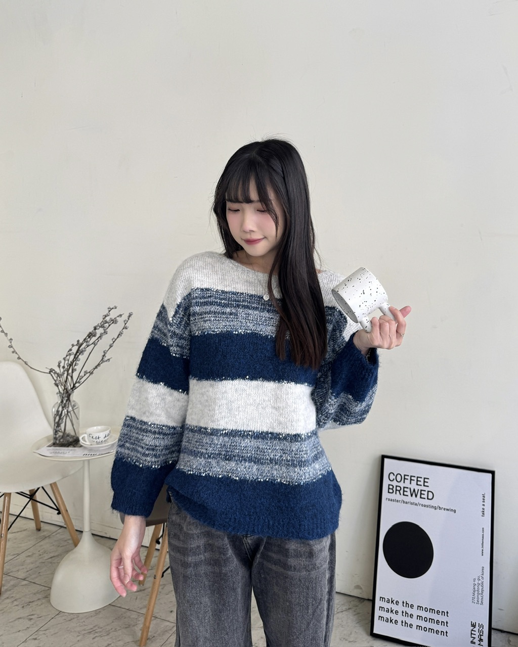 撞色針織毛衣-0612