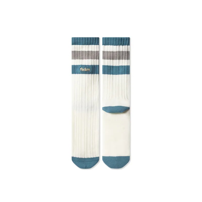 Faam X-Mas In City Striped Crew Socks
