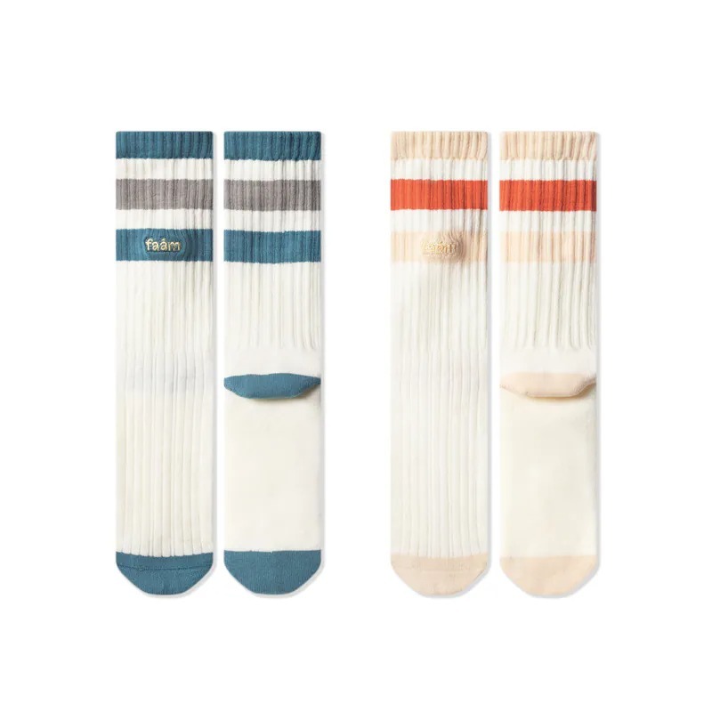 Faam X-Mas In City Striped Crew Socks