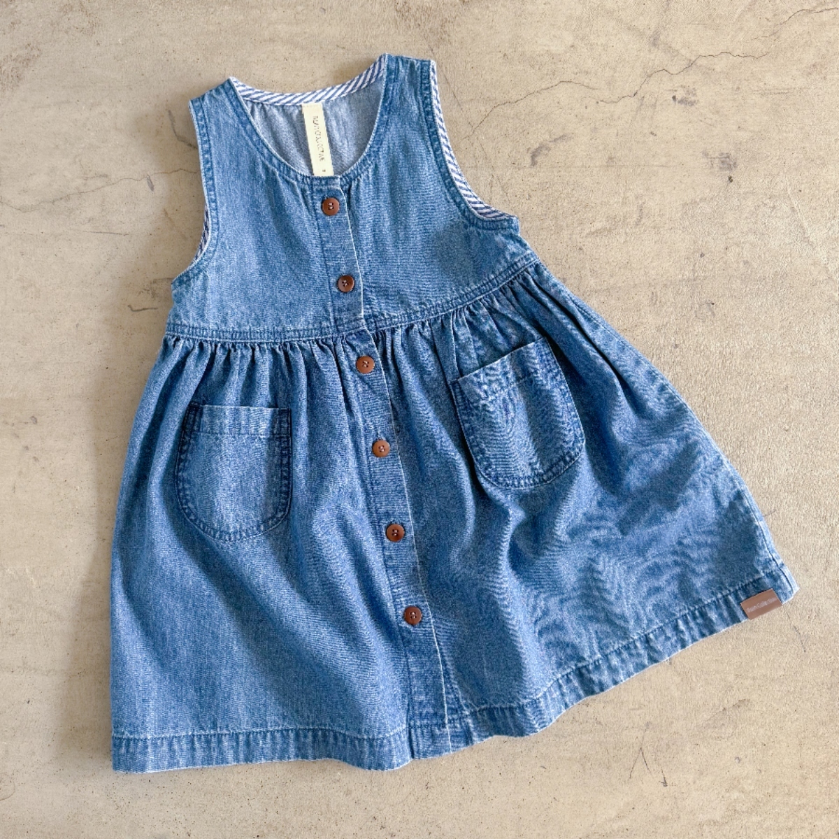 TWIN COLLECTIVE KIDS 排釦無袖擺搭洋裝 Dallas Dress - Dixie Blue
