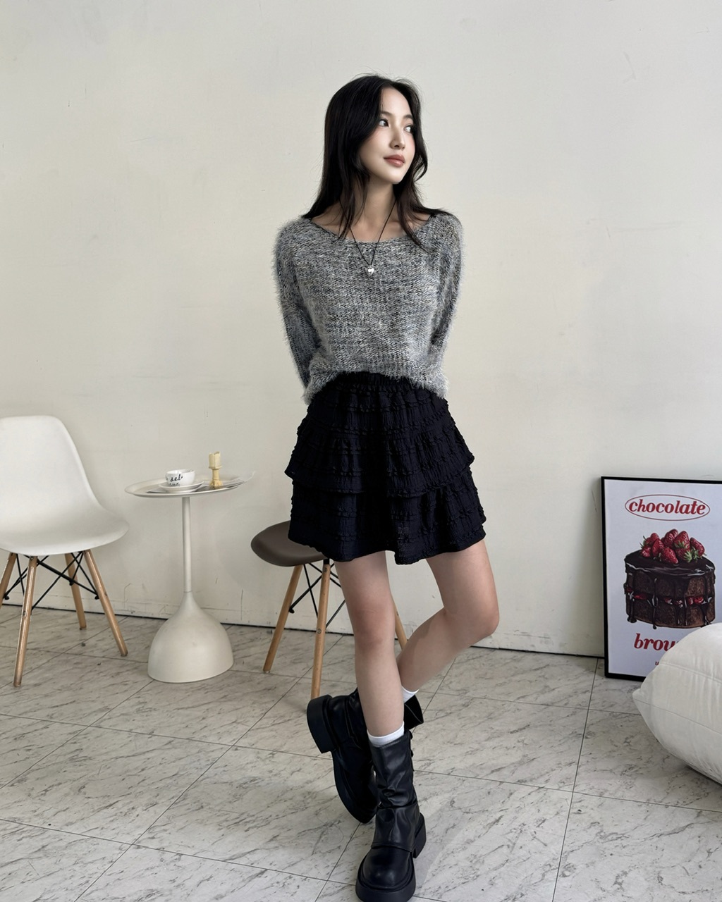 特殊海馬毛短版上衣-0603