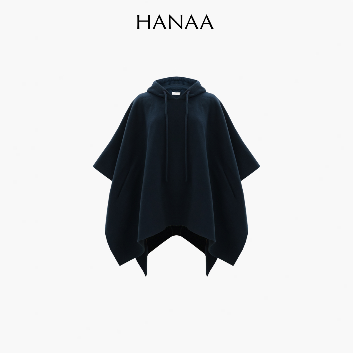 HANAA 新款羊毛連帽廓形披肩斗篷
