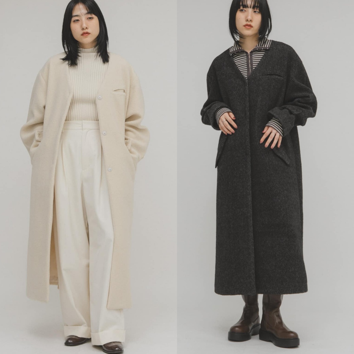 先行特價預購┃日本 KBF 毛呢長版外套