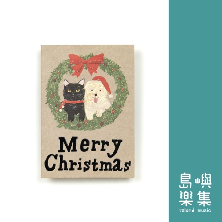 Kahoko Sodeyama可愛聖誕花圈小卡