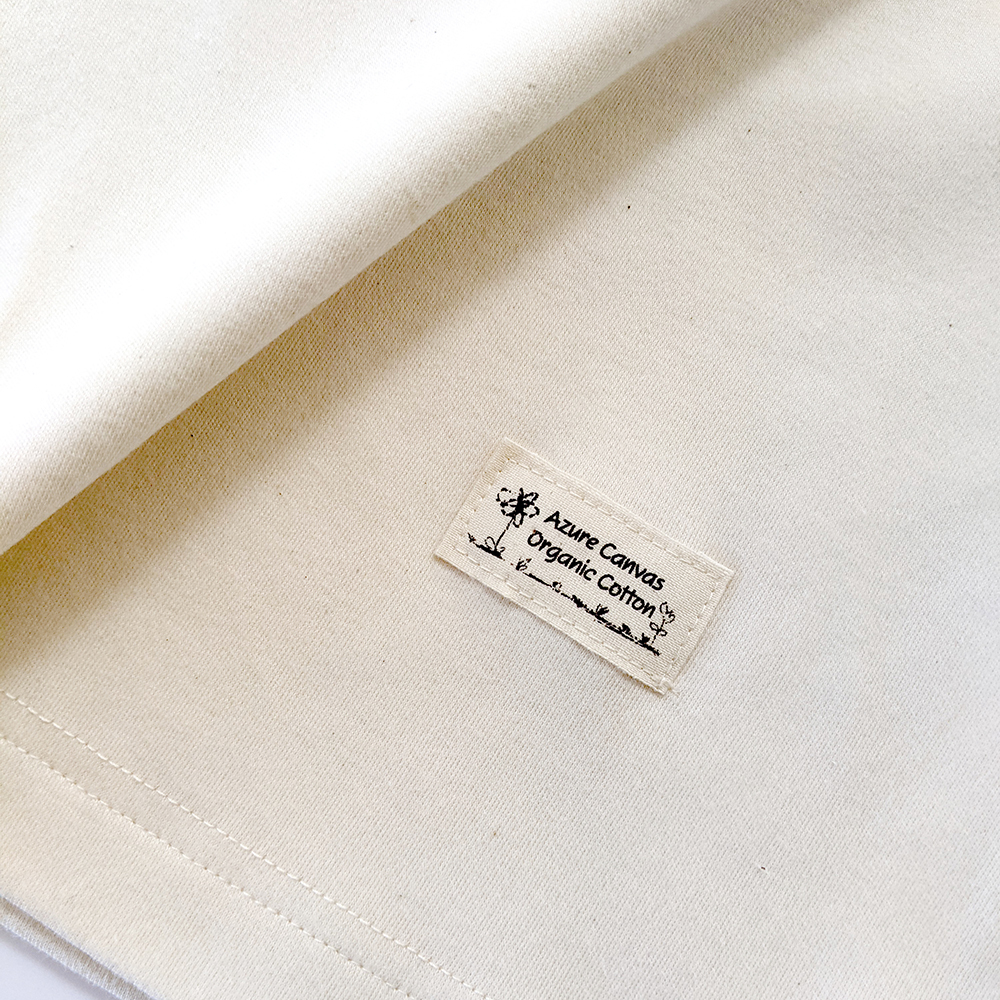 有機棉成人柔適半高領長袖上衣-原米 | 藍天畫布有機棉