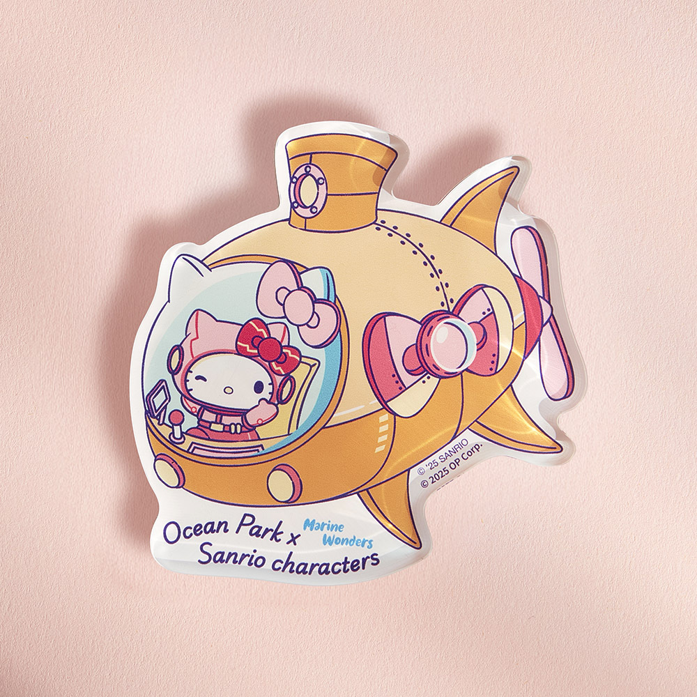 Ocean Park x Sanrio characters 橙色亞加力磁石