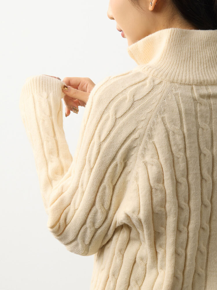 2603 翻領雙拉鏈針織外套