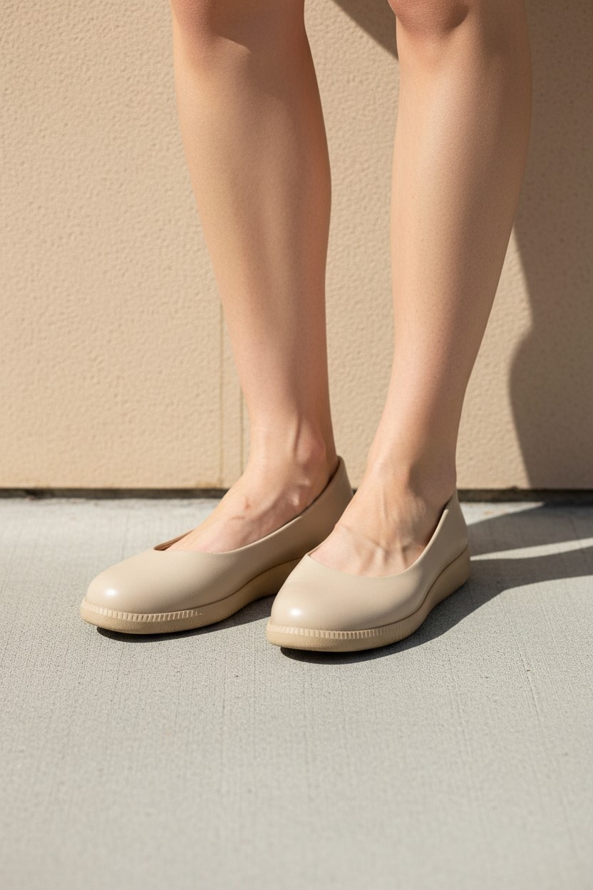 Daily Daily 圓頭芭蕾厚底鞋