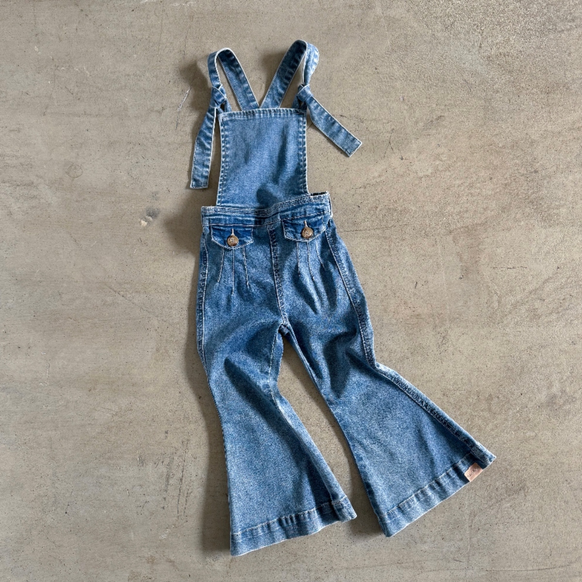 TWIN COLLECTIVE KIDS 長腿吊帶連身喇叭褲 Farrah Flare Overall - Sunray Blue