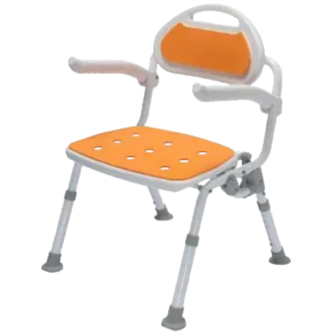 日本【樂樂健】靠背沐浴椅 (活動扶手)