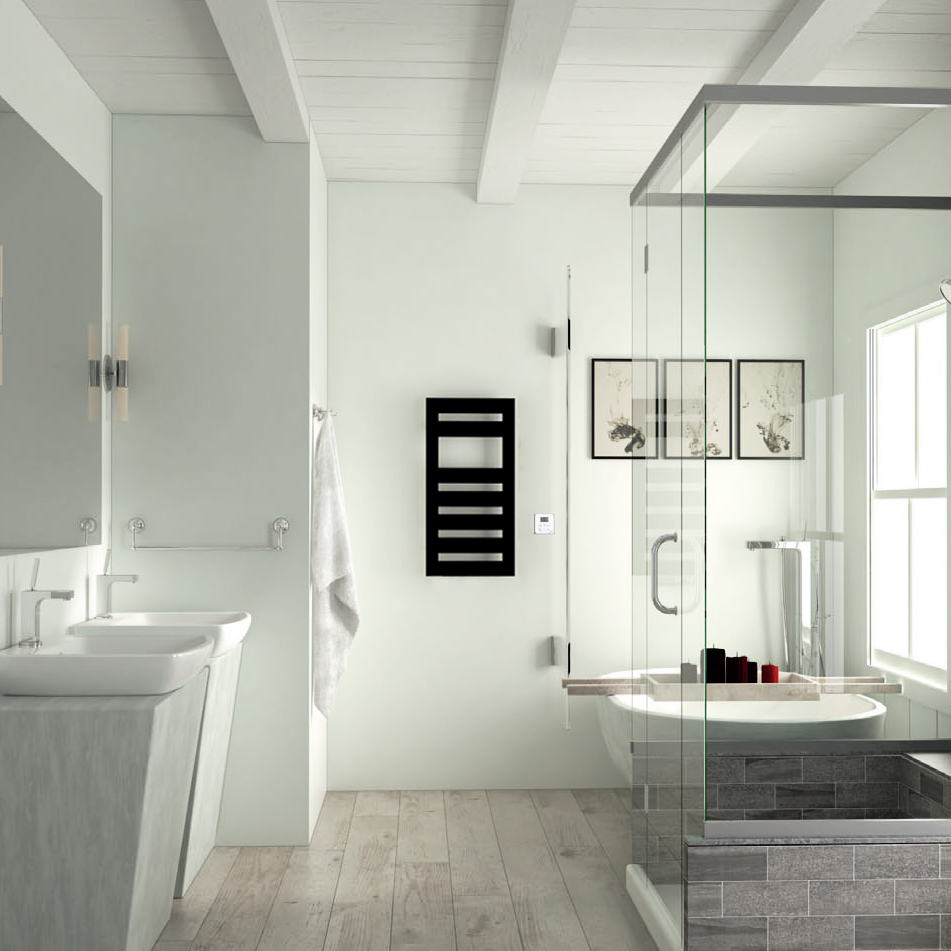 Zehnder｜Metropolitan Spa 電熱毛巾桿（黑色）METE-080-040/GD 0557