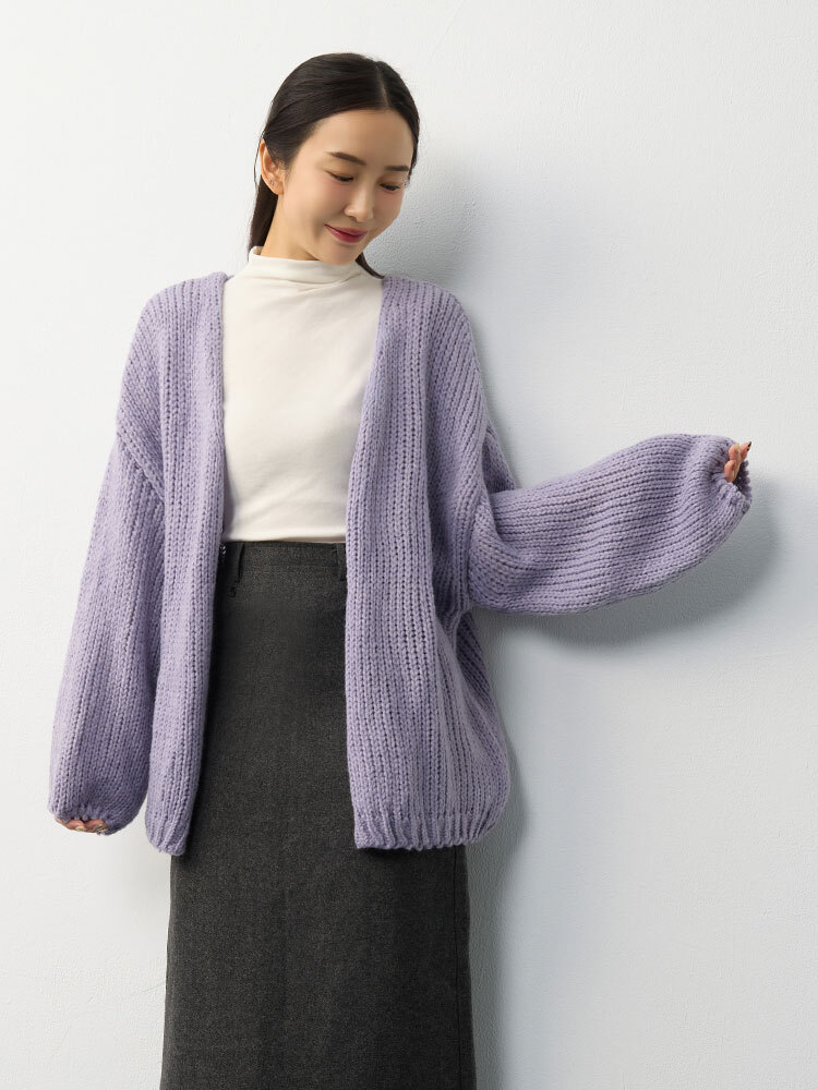 2603慵懶開襟針織外套(10%羊毛)