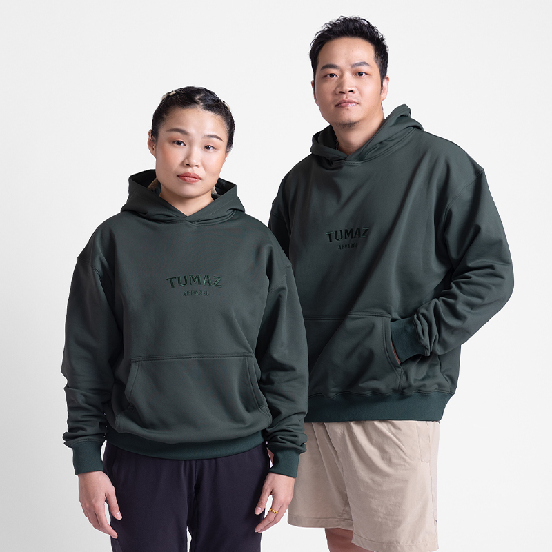 超輕量刷毛連帽上衣（墨綠色 )