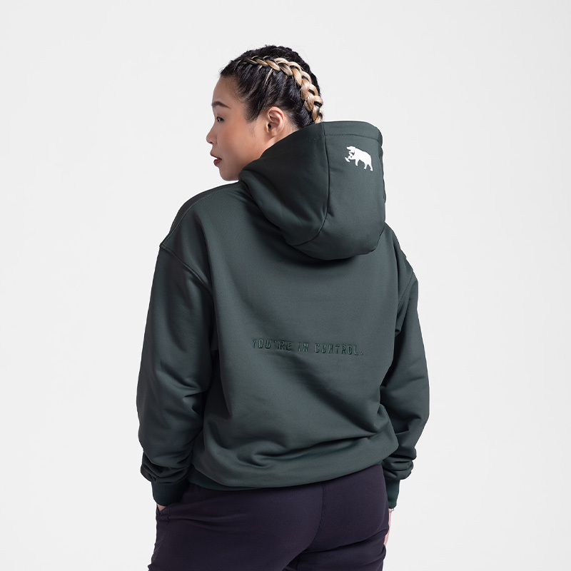 超輕量刷毛連帽上衣（墨綠色 )