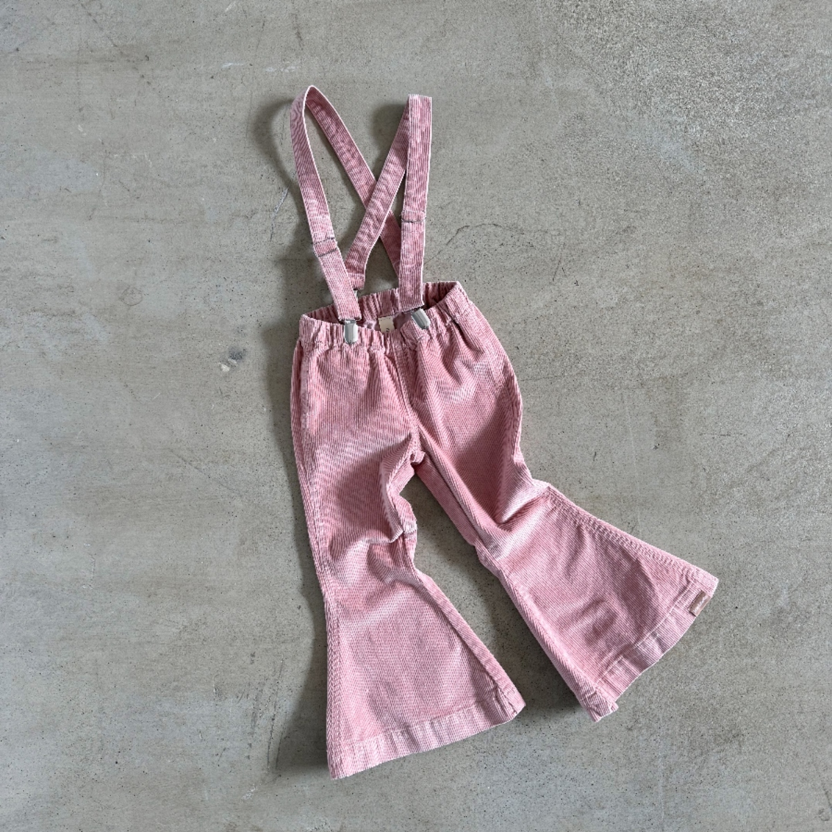 TWIN COLLECTIVE KIDS 燈心絨吊帶連身喇叭褲 Farrah Flare Jean - Pink Cord