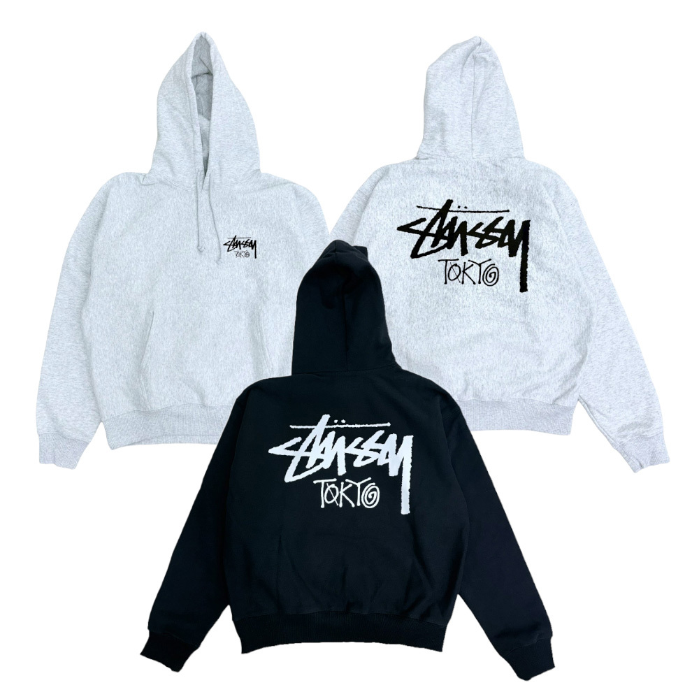 Stussy Stockx Tokyo FW25 Hood 帽T 黑色/淺灰 25F3923987