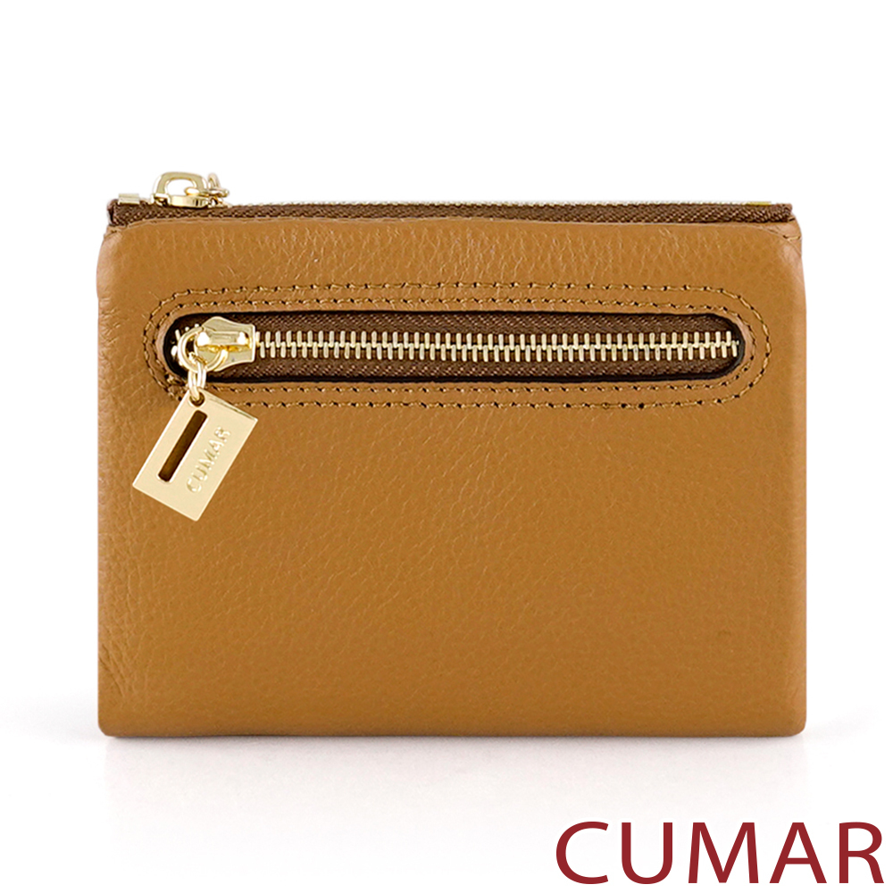 CUMAR|極簡對開式拉鍊短夾
