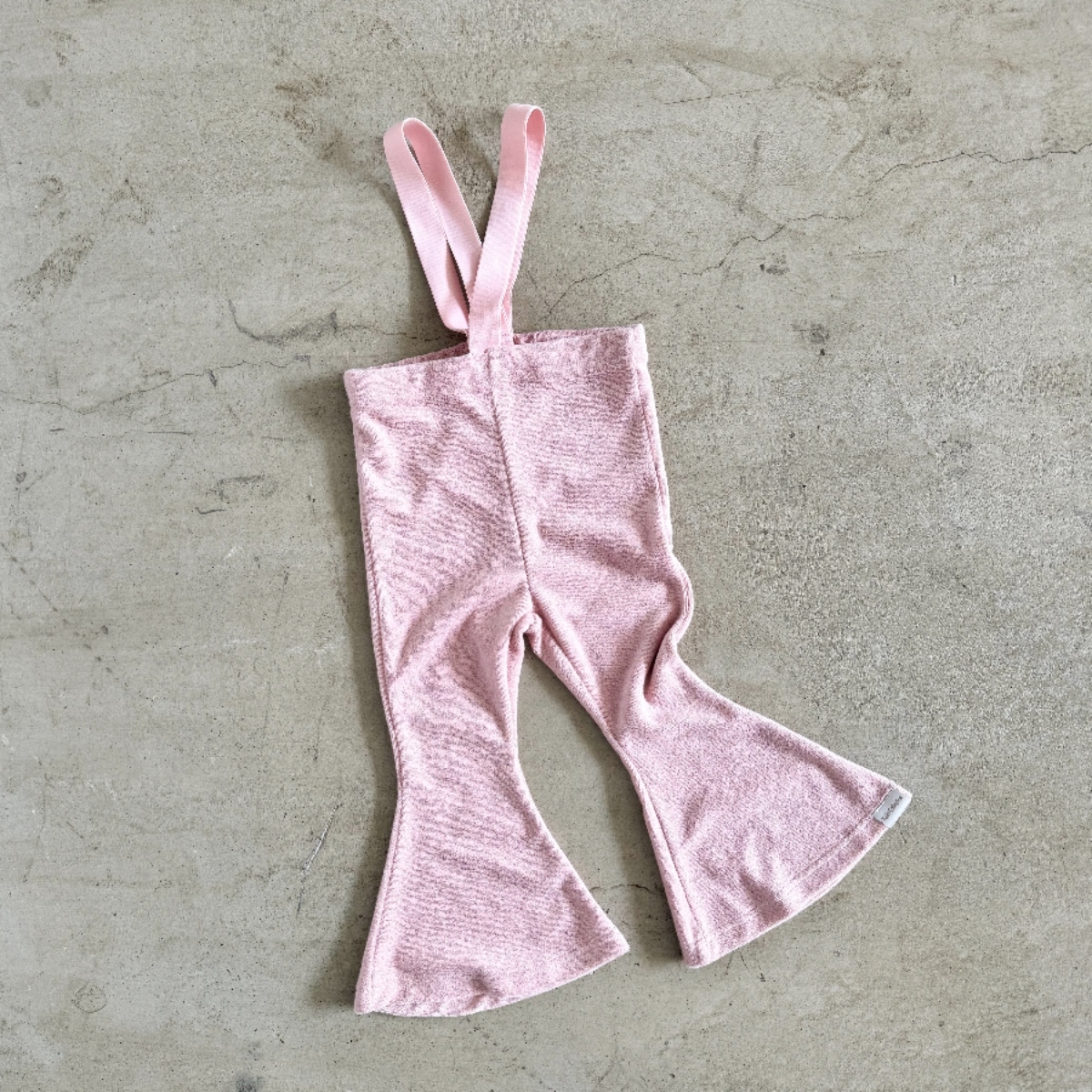 TWIN COLLECTIVE KIDS 高腰彈性吊帶褲 Frankie Flare - Pink Terry