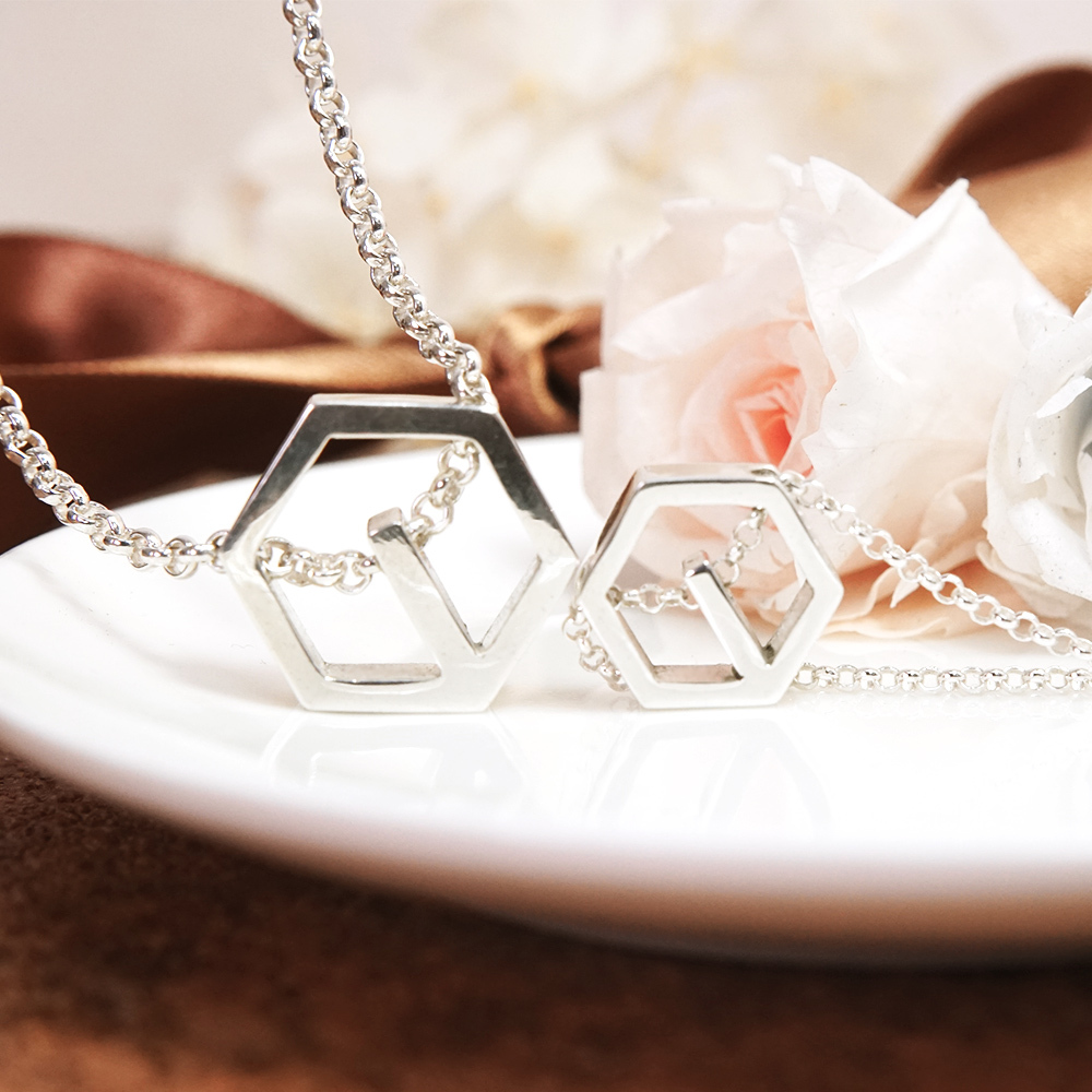 ART64品牌經典六角情侶對鍊 925純銀 情侶項鍊