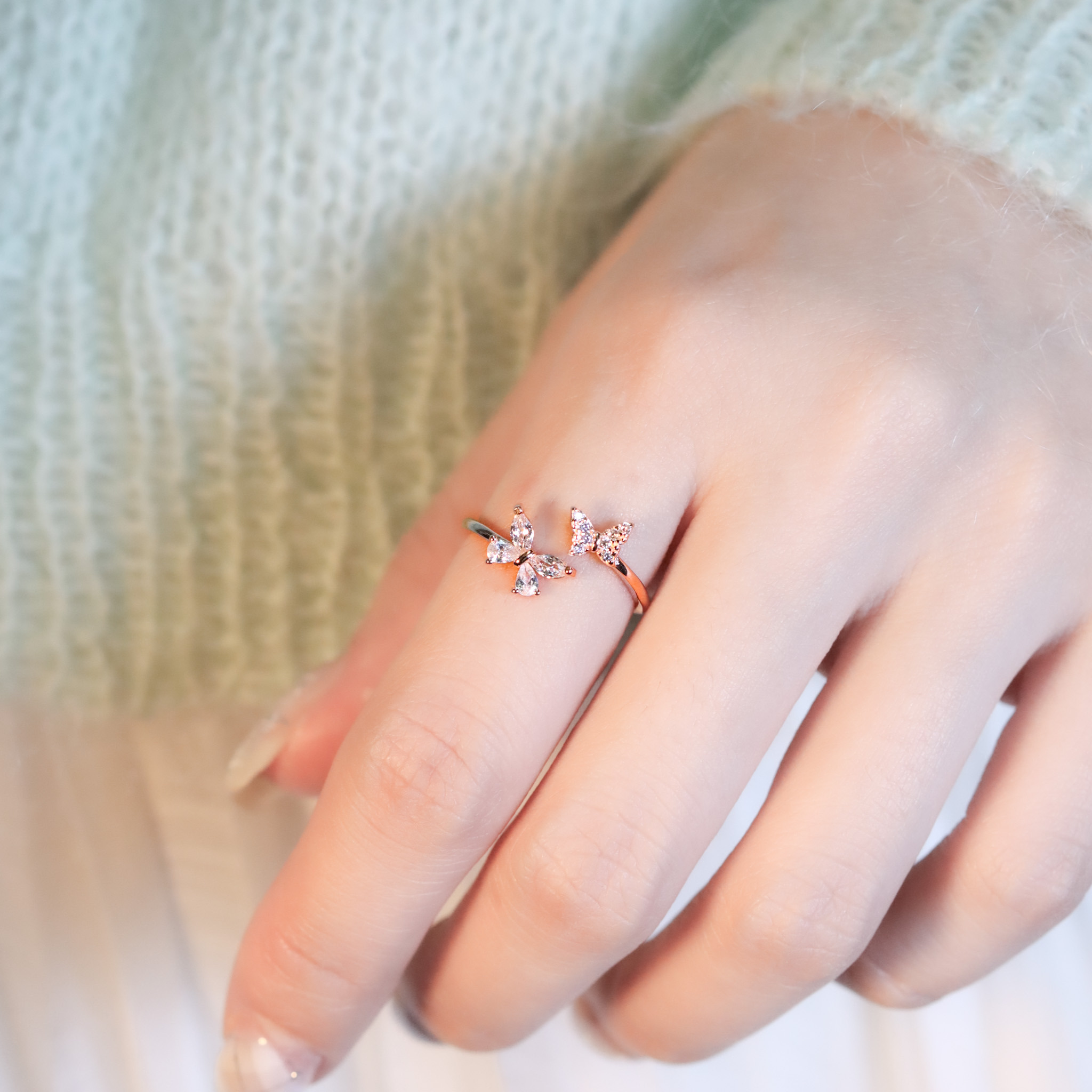 | 925純銀・玫瑰金 | 同頻的我們戒指 | RI0995 |