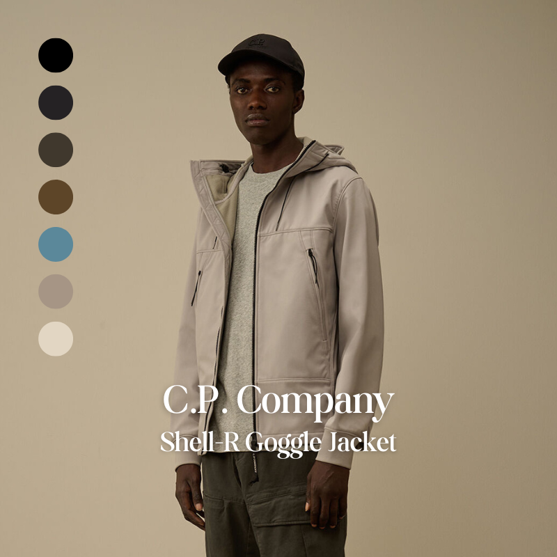 【代購】C.P. Company Shell-R Goggle Jacket 男款機能連帽護目外套 – 經典 Goggle 設計・輕量防風防潑水