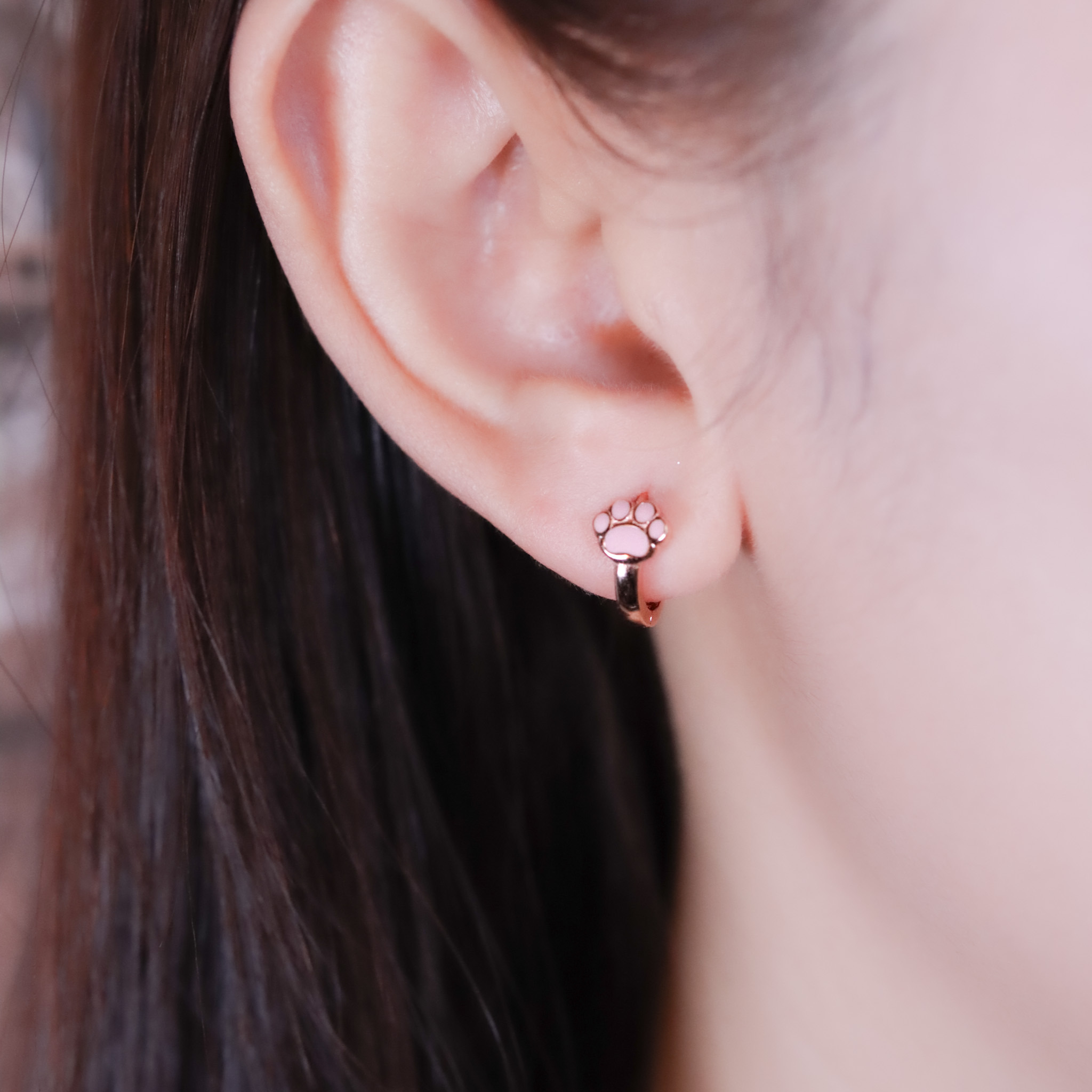 | 925純銀・白金・玫瑰金 | 可愛擊掌耳環 (銀/玫瑰金) | EA1083 |