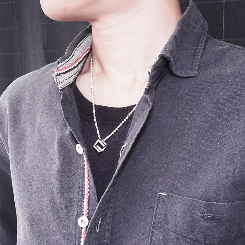 時光迴廊項鍊(大) 男款 925純銀項鍊 20吋