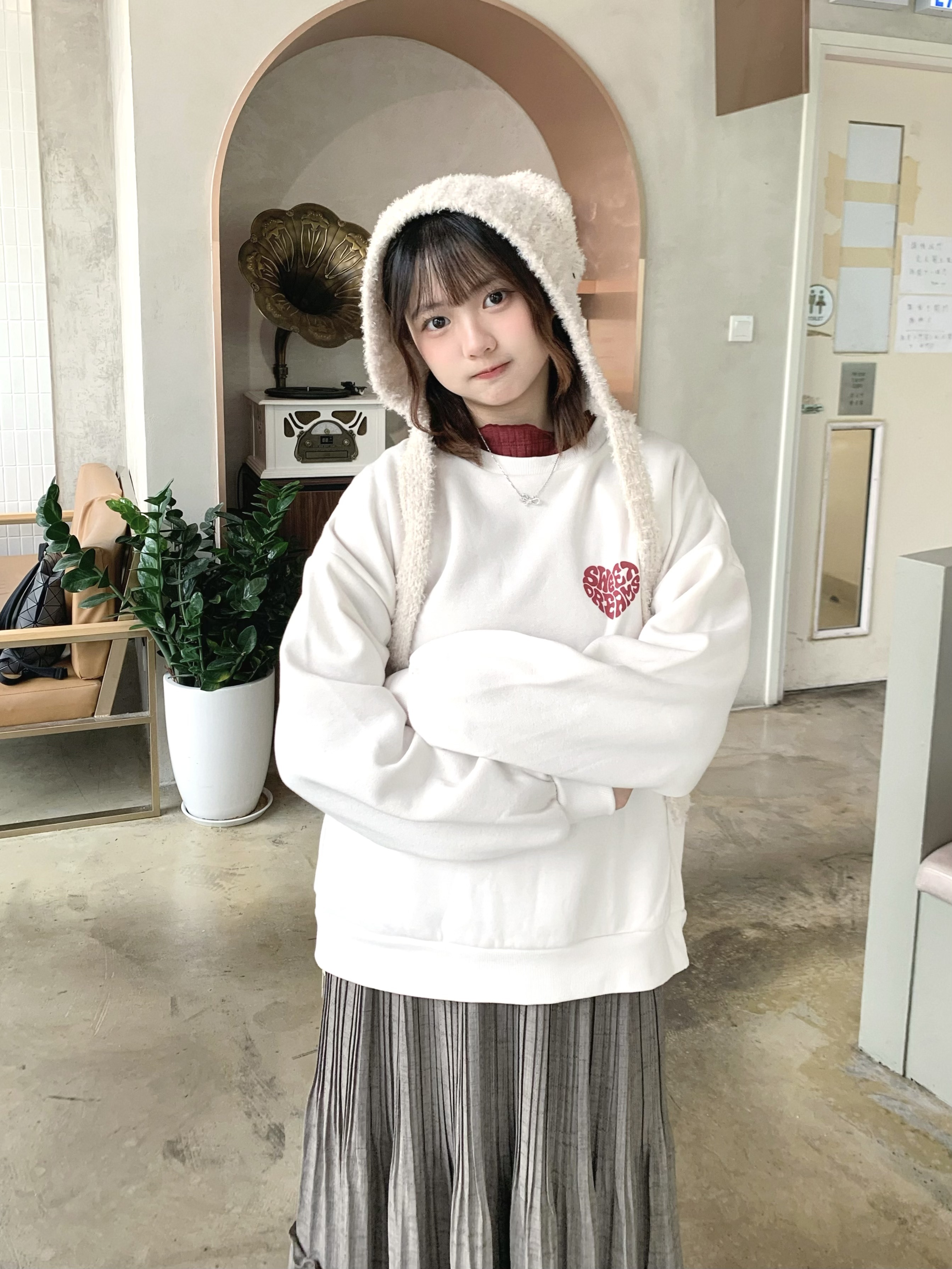 （停產） JP1142｜日本直送！心形SWEET DREAMS小熊刺繡衛衣⋆🧸ིྀ