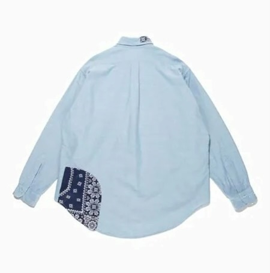 ON SALE: BOWWOW OXFORD BD SHIRTS BANDANNA REPAIRED - BLUE IN STOCK NOW (現貨發售中)