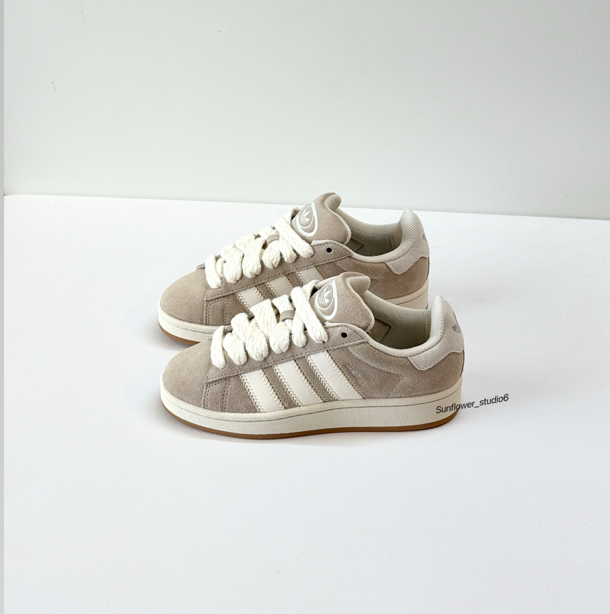 Adidas Originals Campus 00S 淺奶茶色 白色 麂皮 寬鞋帶 麻繩 焦糖底 麵包鞋 JQ5803/預購