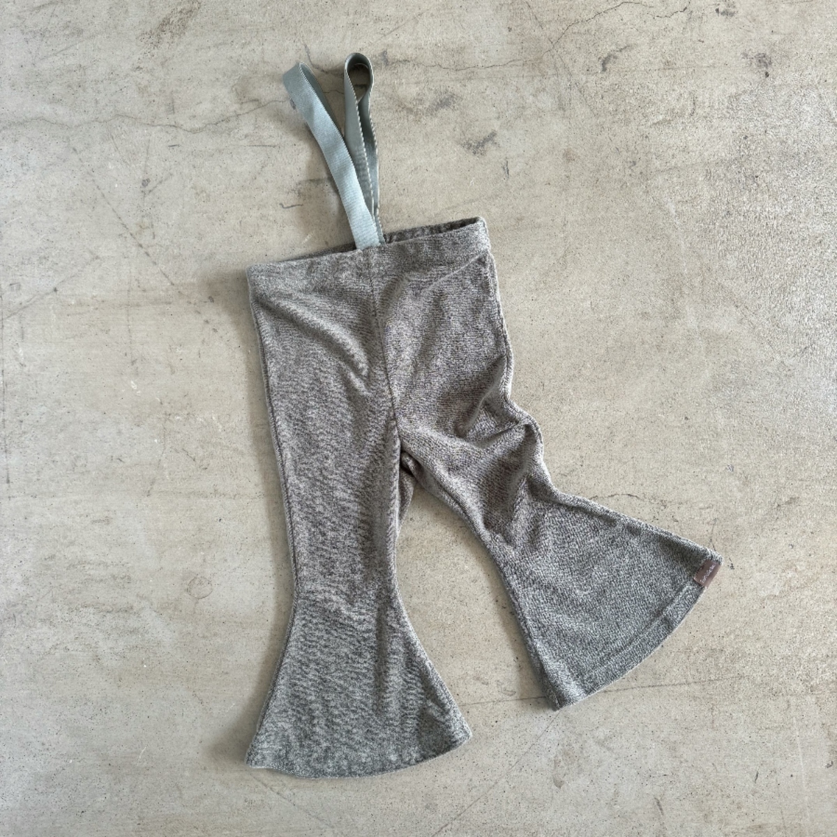 TWIN COLLECTIVE KIDS 高腰彈性吊帶褲 Frankie Flare - Moss Green Terry