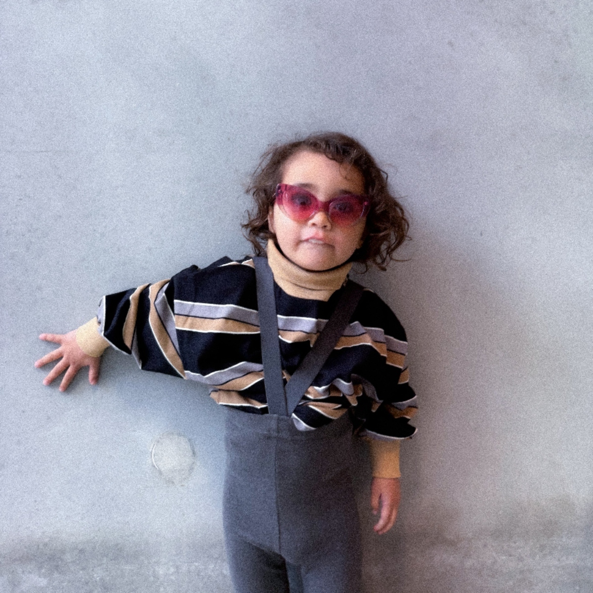 TWIN COLLECTIVE KIDS 撞色條紋高領上衣 Smith St Skivvy - Black Stripe