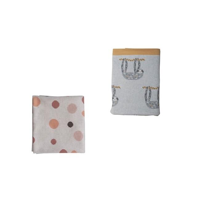 ByOn-皮特小被毯，波爾卡點點小被毯，100%有機棉材質，柔軟又溫暖的小被毯