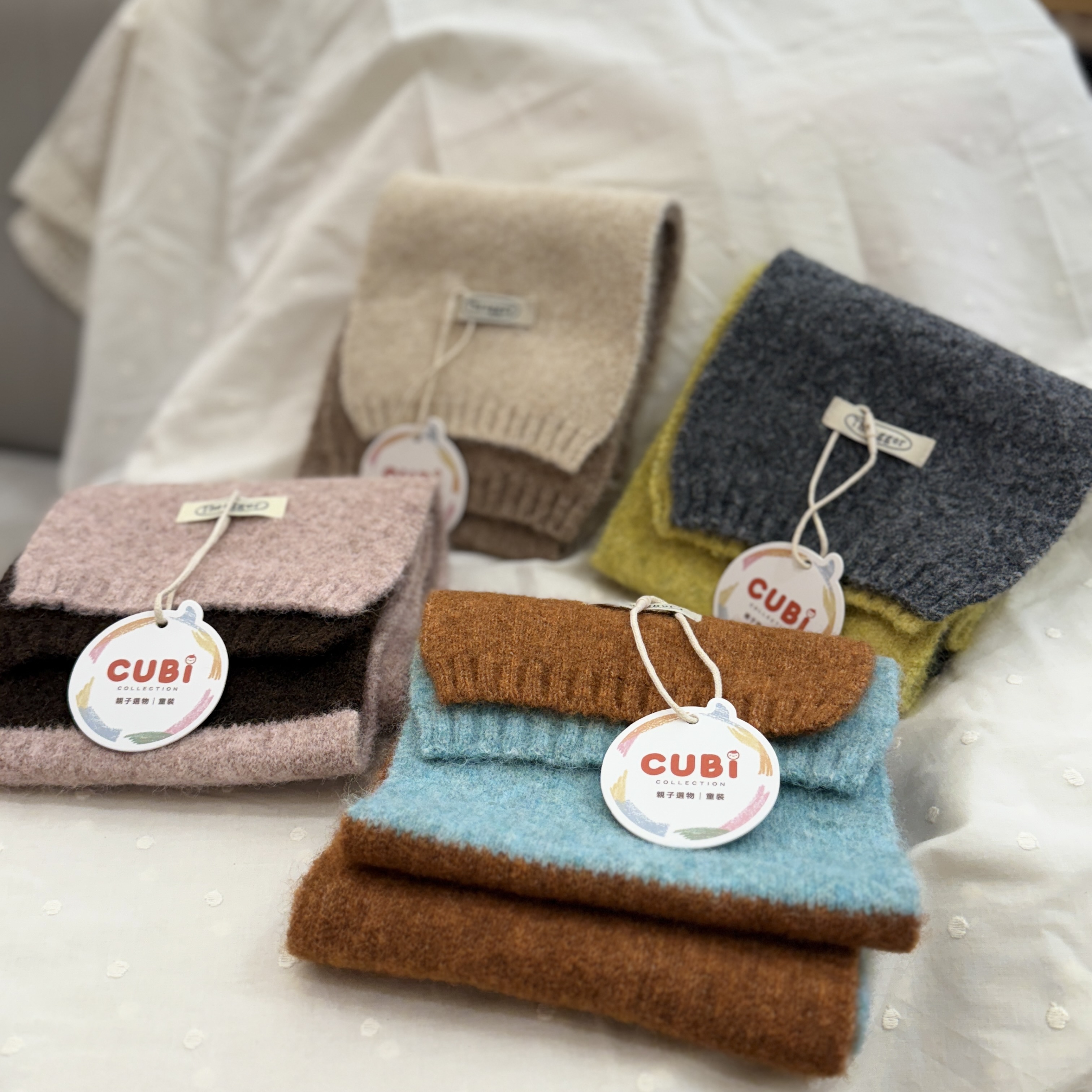 25冬 雙色針織圍巾 (四色)