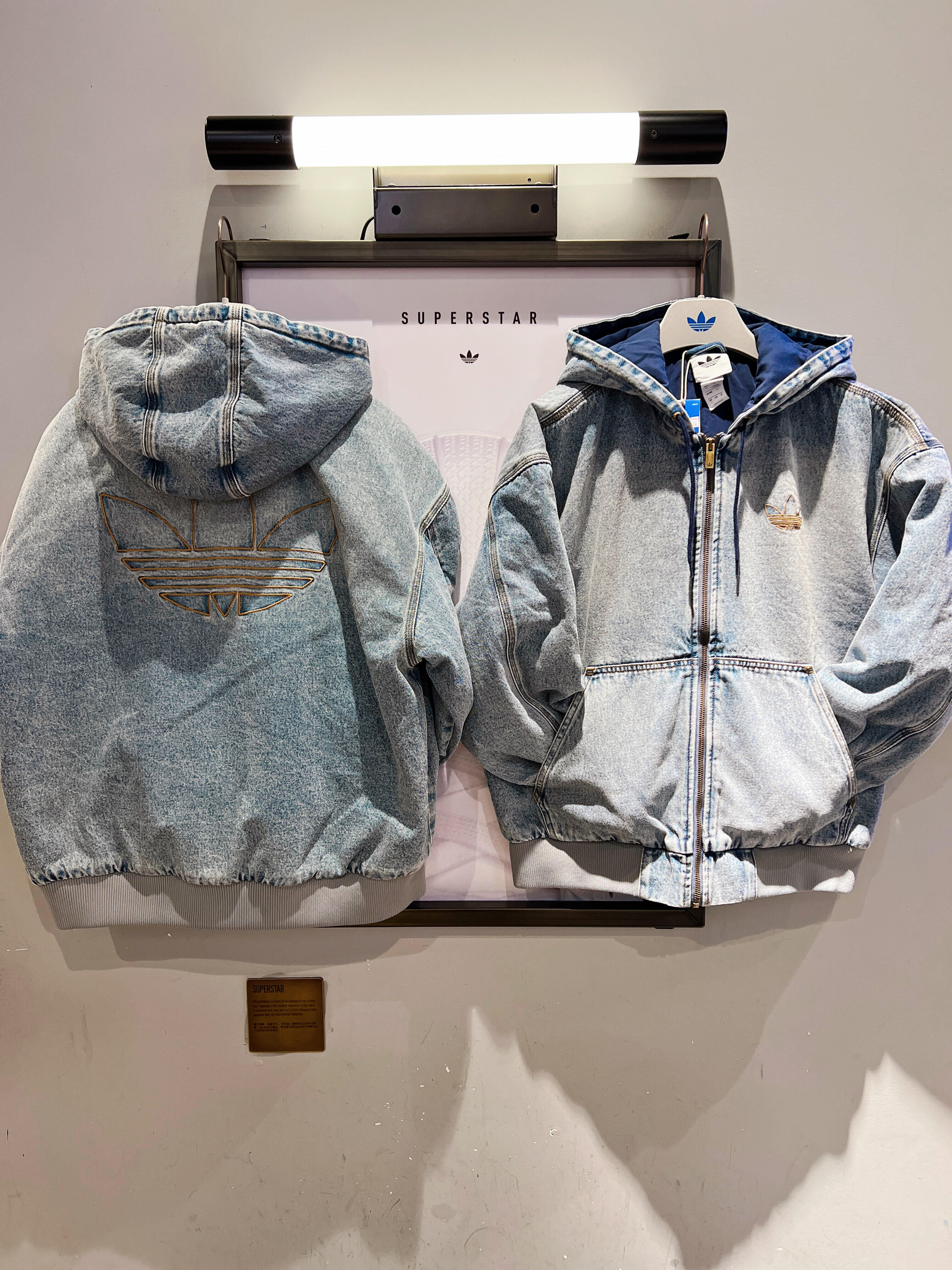 Adidas Originals Denim Padded Jacket 牛仔連帽外套丹寧刷舊水洗淺藍色