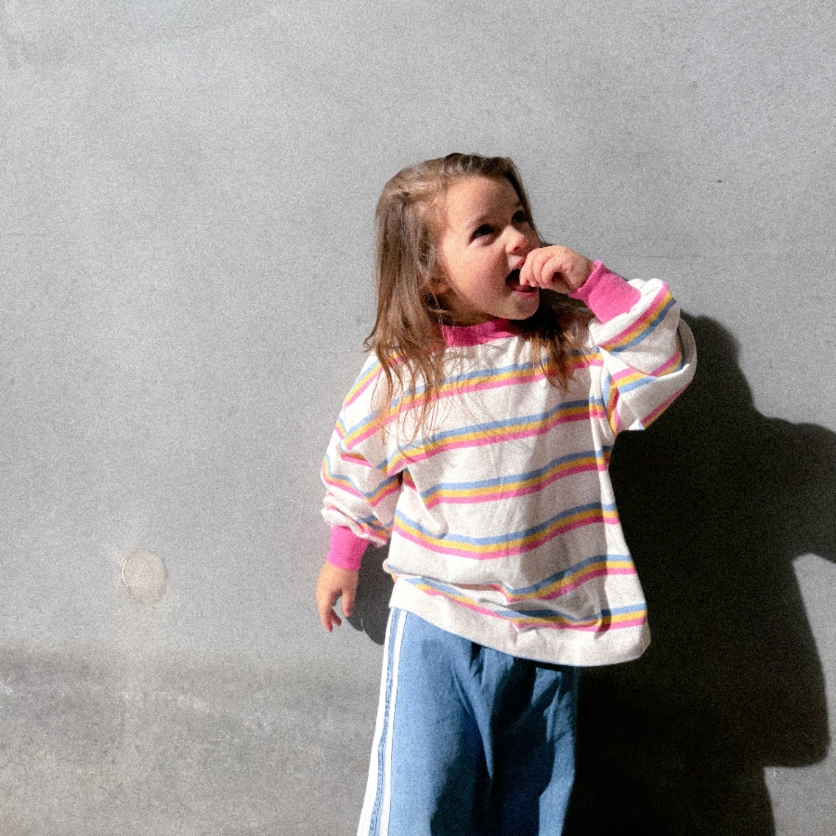 TWIN COLLECTIVE KIDS 圓領撞色條紋上衣 Brunswick Long Sleeve Ringer Tee - Pink Stripe